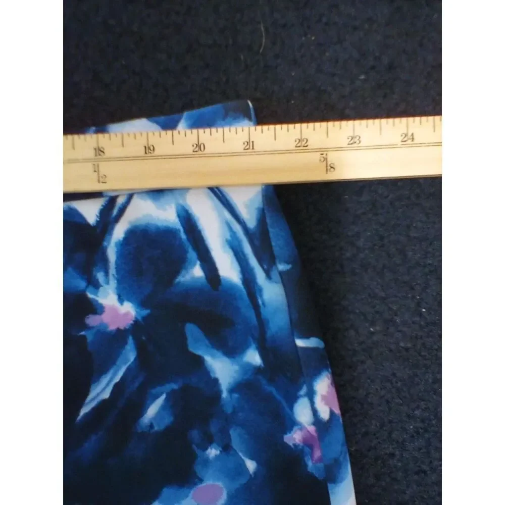 Liz Claiborne Woman 2X  2pc Matching Set Top And Skirt Pink Blue White Flowers